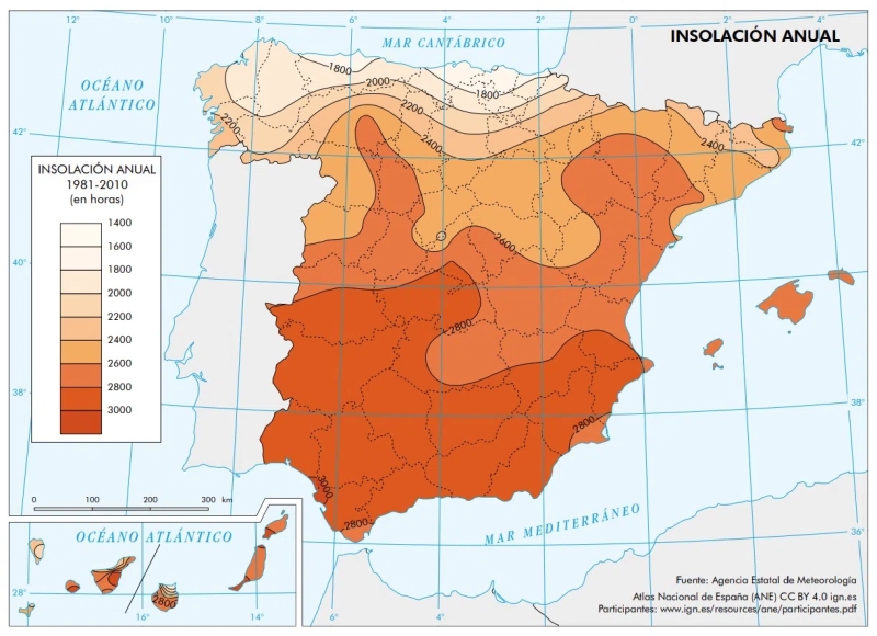 Efectos de la nubosidad e insolación en las temperaturas recientes de España