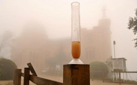 Las lluvias de barro y el transporte y deposición de material sahariano sobre el nordeste de la península Ibérica