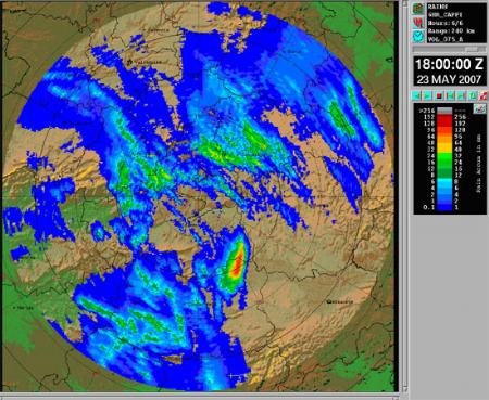 Información suministrada por los radares meteorológicos