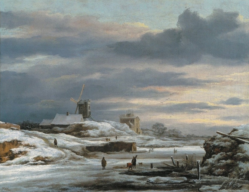 Nubes y paisajes invernales en la pintura de Ruysdael