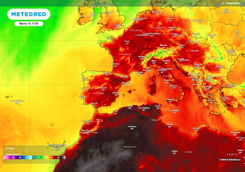 Trenes de olas de calor